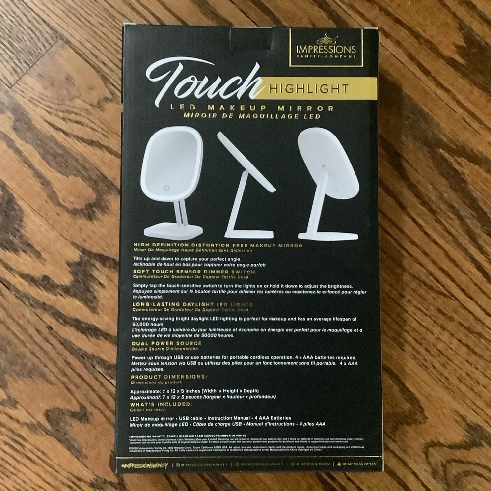 NEW - Impressions Mirror Makeup LED Touch